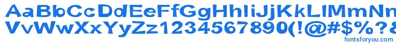 フォントSnottBold – 白い背景に青い文字