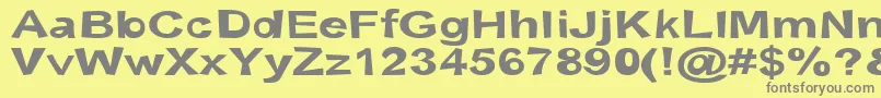 フォントSnottBold – 黄色の背景に灰色の文字