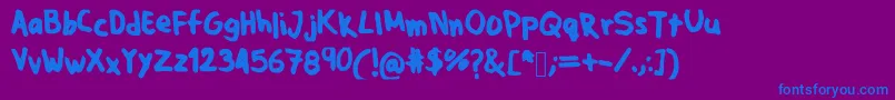 Шрифт Jpfont – синие шрифты на фиолетовом фоне