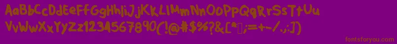 Jpfont Font – Brown Fonts on Purple Background