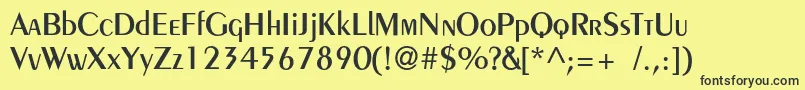 Pentademic Font – Black Fonts on Yellow Background