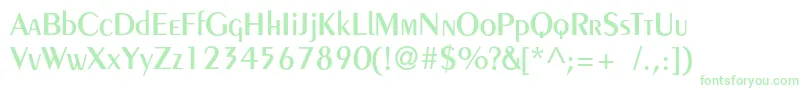 Pentademic Font – Green Fonts on White Background
