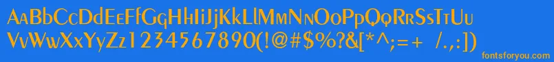 Pentademic-fontti – oranssit fontit sinisellä taustalla
