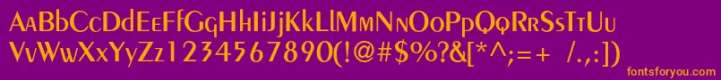 Pentademic Font – Orange Fonts on Purple Background