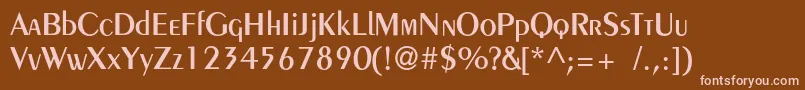 Pentademic Font – Pink Fonts on Brown Background