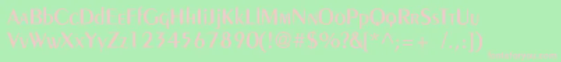 Pentademic Font – Pink Fonts on Green Background