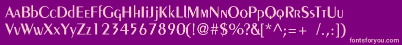 Pentademic Font – Pink Fonts on Purple Background