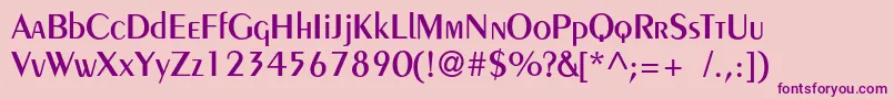 Pentademic Font – Purple Fonts on Pink Background