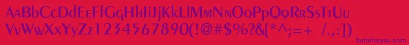 Pentademic Font – Purple Fonts on Red Background