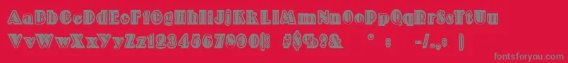 Decollagena Font – Gray Fonts on Red Background