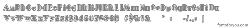 フォントDecollagena – 白い背景に灰色の文字