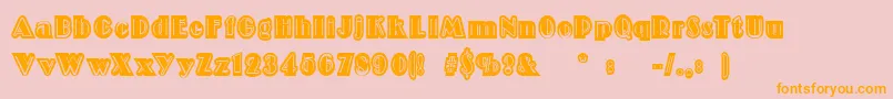 Decollagena Font – Orange Fonts on Pink Background