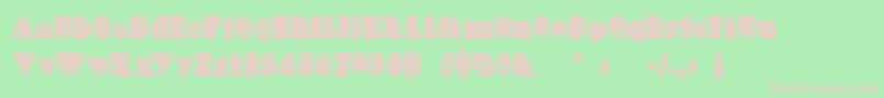 Decollagena Font – Pink Fonts on Green Background