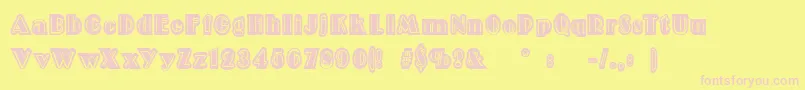 Decollagena Font – Pink Fonts on Yellow Background