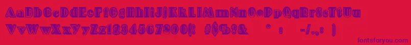 Decollagena Font – Purple Fonts on Red Background
