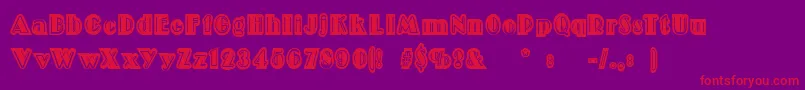 Decollagena Font – Red Fonts on Purple Background