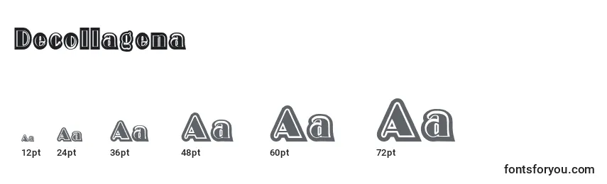 Decollagena Font Sizes