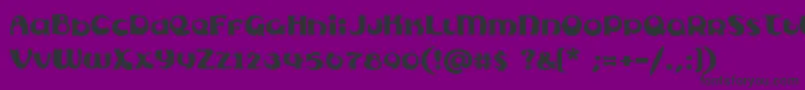 Fonte Subelair – fontes pretas em um fundo violeta
