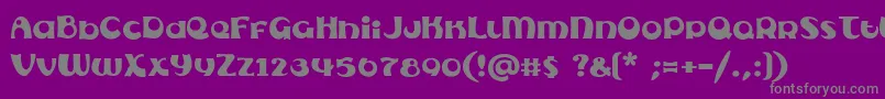 フォントSubelair – 紫の背景に灰色の文字