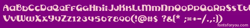 Subelair Font – Pink Fonts on Purple Background