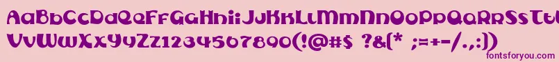 Subelair Font – Purple Fonts on Pink Background