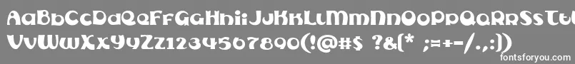 Шрифт Subelair – белые шрифты на сером фоне