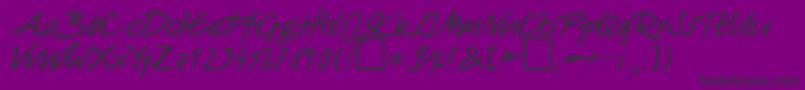 HwHaricoDb-Schriftart – Schwarze Schriften auf violettem Hintergrund