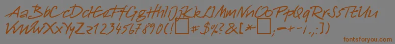 HwHaricoDb Font – Brown Fonts on Gray Background