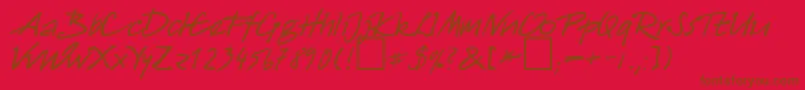 HwHaricoDb Font – Brown Fonts on Red Background