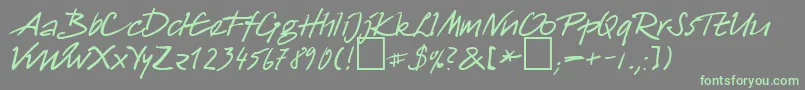 More about HwHaricoDb Font HwHaricoDb Font – Green Fonts on Gray Background