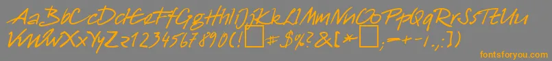HwHaricoDb Font – Orange Fonts on Gray Background