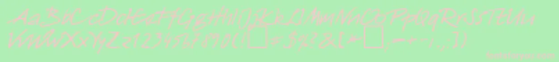 HwHaricoDb Font – Pink Fonts on Green Background