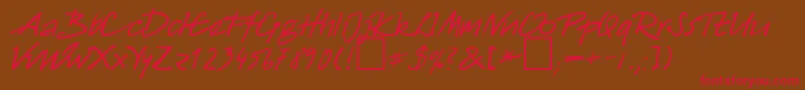 HwHaricoDb Font – Red Fonts on Brown Background