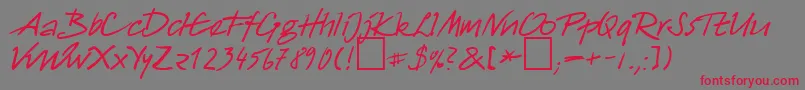 HwHaricoDb Font – Red Fonts on Gray Background