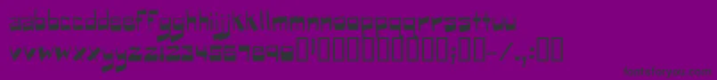 Puckfont Font – Black Fonts on Purple Background
