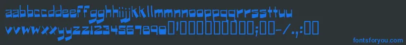 Puckfont Font – Blue Fonts on Black Background