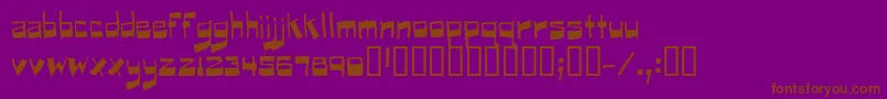 Puckfont Font – Brown Fonts on Purple Background