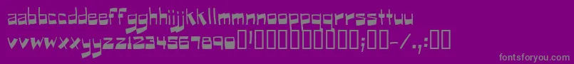 Puckfont-Schriftart – Graue Schriften auf violettem Hintergrund