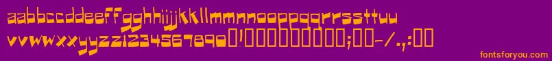 Puckfont Font – Orange Fonts on Purple Background