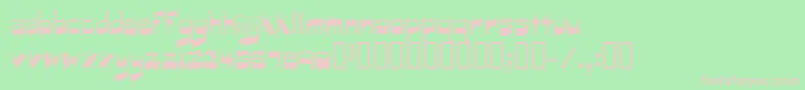 Puckfont Font – Pink Fonts on Green Background