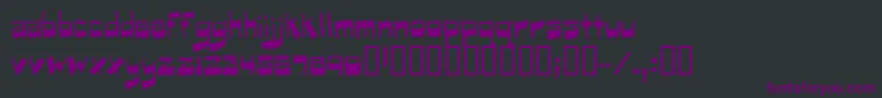 Puckfont Font – Purple Fonts on Black Background