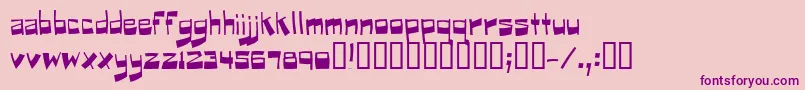 Puckfont Font – Purple Fonts on Pink Background