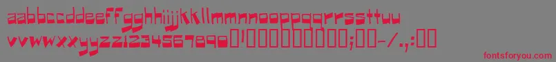 Шрифт Puckfont – красные шрифты на сером фоне