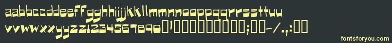 Puckfont Font – Yellow Fonts on Black Background