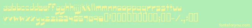 Puckfont Font – Yellow Fonts on Green Background