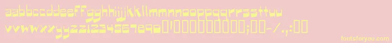 Puckfont Font – Yellow Fonts on Pink Background