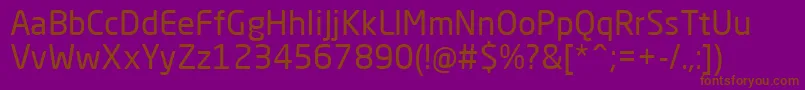 Шрифт NeoSansPro – коричневые шрифты на фиолетовом фоне