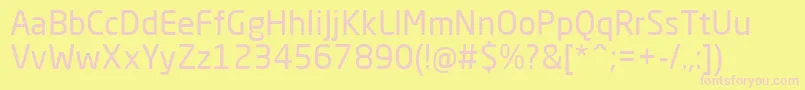 NeoSansPro Font – Pink Fonts on Yellow Background