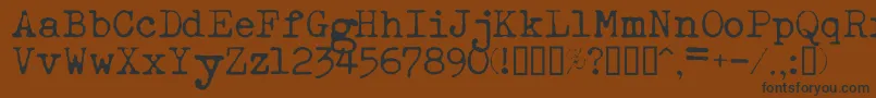 Esathnrml-fontti – mustat fontit ruskealla taustalla