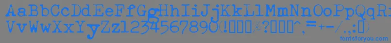 Esathnrml Font – Blue Fonts on Gray Background